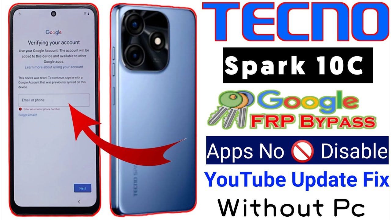 Tecno Spark 10C (Kl5K) Frp Bypass Without Pc | Apps Not Disable Android 13 Latest Security Update