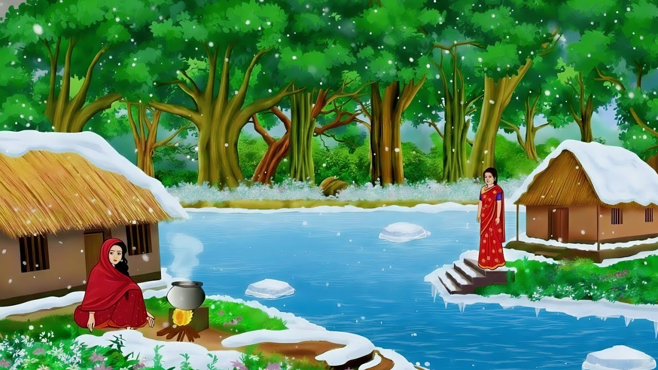 ठंड में दो बहनें | किस्मत का खेल | Hindi Moral Story | Cartoon Kahani |Stories in Hindi 