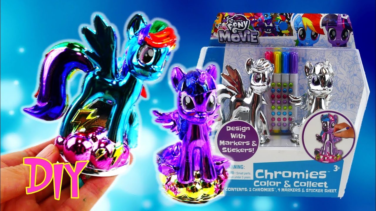 My Little Pony Movie 2017 Chromies DIY Metallic Craft Kit Twilight Sparkle and Rainbow Dash