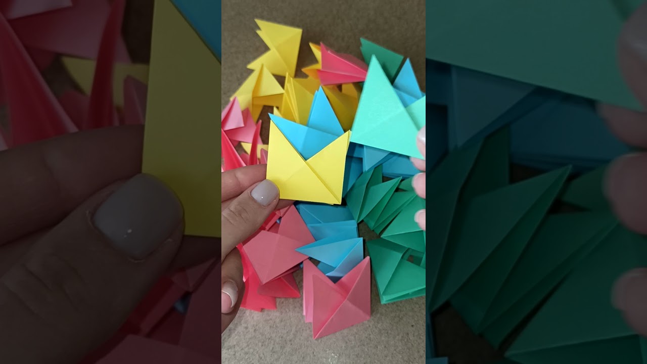 ORIGAMI FLEXAGON. 💖🌈 Easy origami. Paper folding.