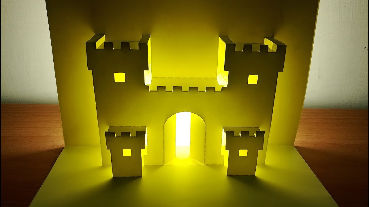 3d simple castle｜Castle Pop up card｜paper art｜origami｜kirigami｜3d簡單城堡卡片