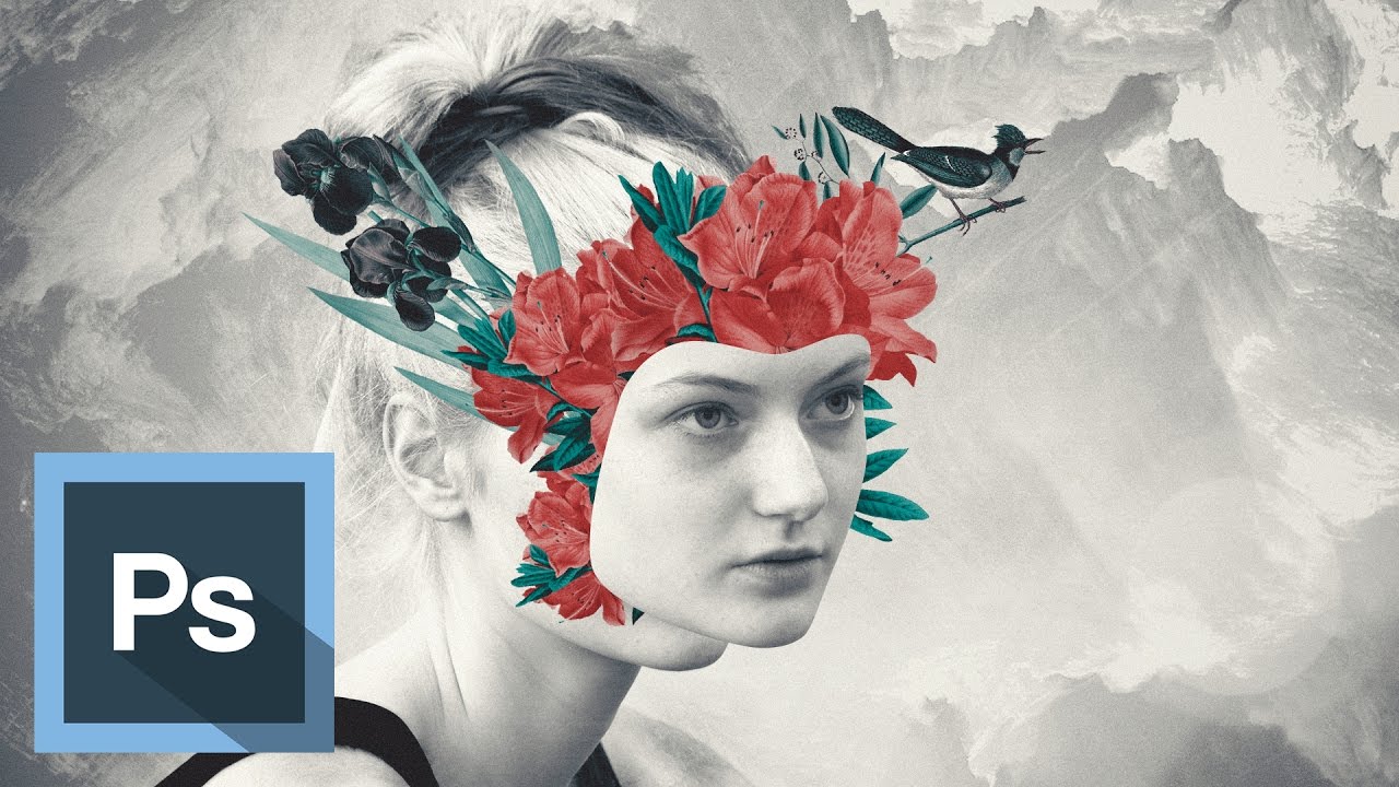 Tutorial Photoshop - Efecto Retrato Floral Surrealista