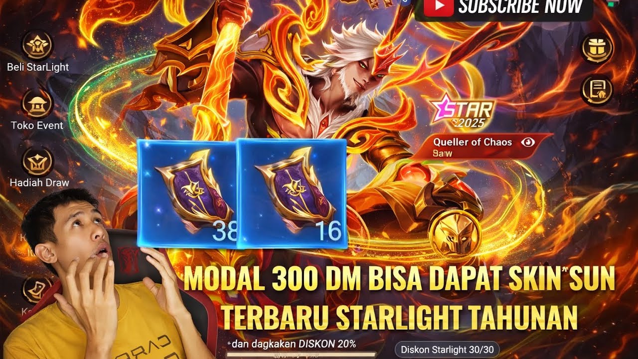MODAL 300 DM BISA DAPAT SKIN SUN STARLIGHT TAHUNAN TERBARU⁉️