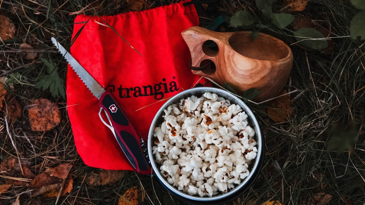 Delicious Camp Popcorn on a Backpacking Stove - Trangia Mini 28T