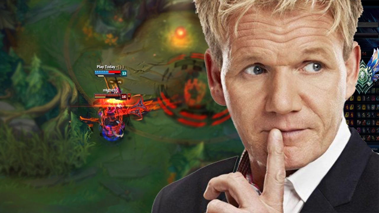 Being coached at League of legends by the master chef Gordon Ramsay