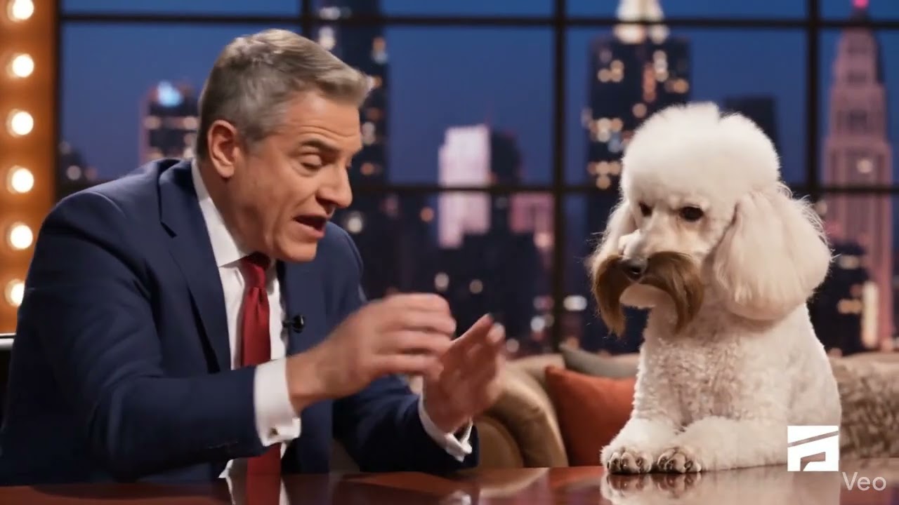 Spoiled dog gets a life lesson on late night talk show
