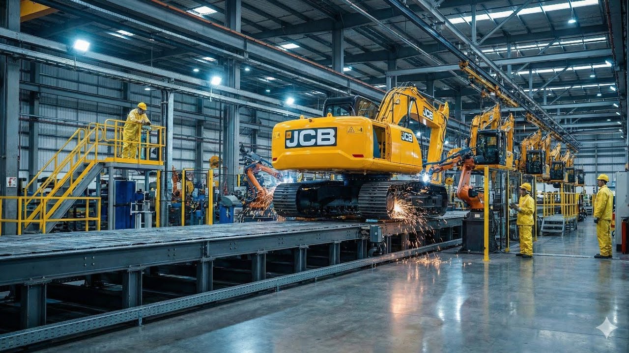 Inside JCB’s American Excavator Factory – (Full Process) How Million-Dollar Are Built in the USA