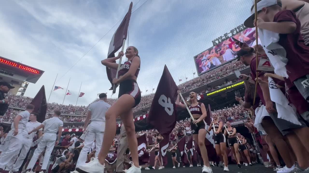 Texas A&M football team takes the field vs. UTSA