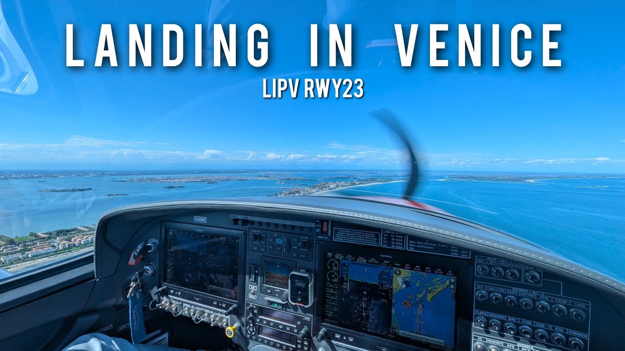 LANDING in VENICE LIPV 23 | Bristell B23 | Unedited Cockpit View 4K