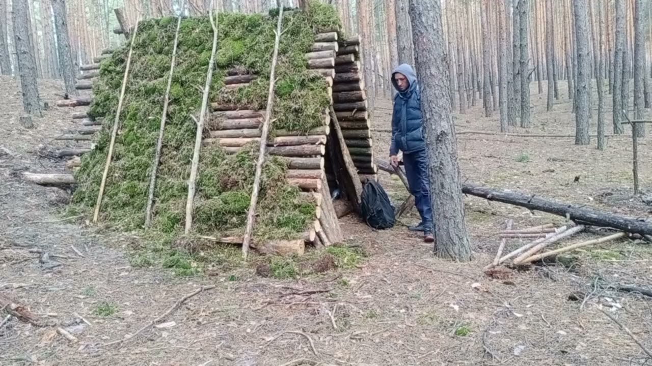 Домик в лесу Поход в лес Лесной bushcraft