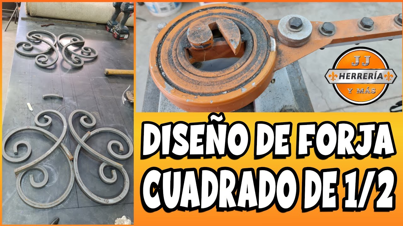 ✅ Como Hacer DISEÑO DE FORJA en cuadrado de 1/2 para puerta 🚪 - Parte 1