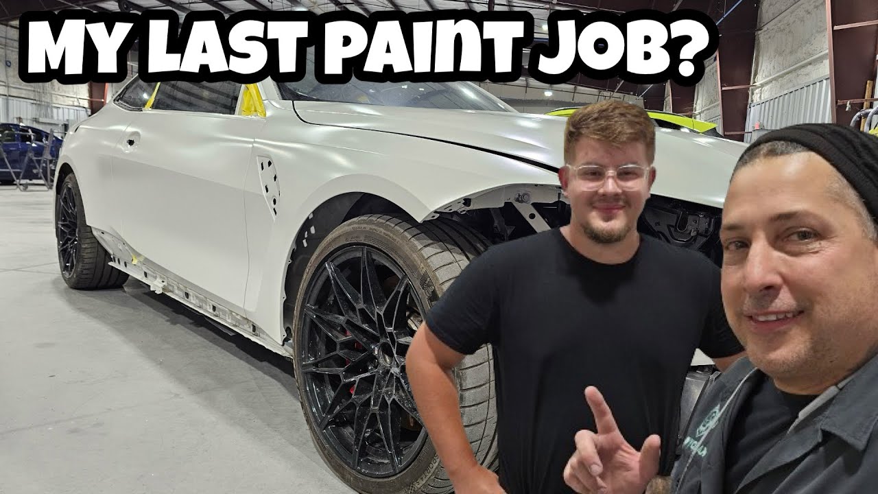 Painting A 2023 BMW M4 3 Stage Satin Pearl - @vTuned garage