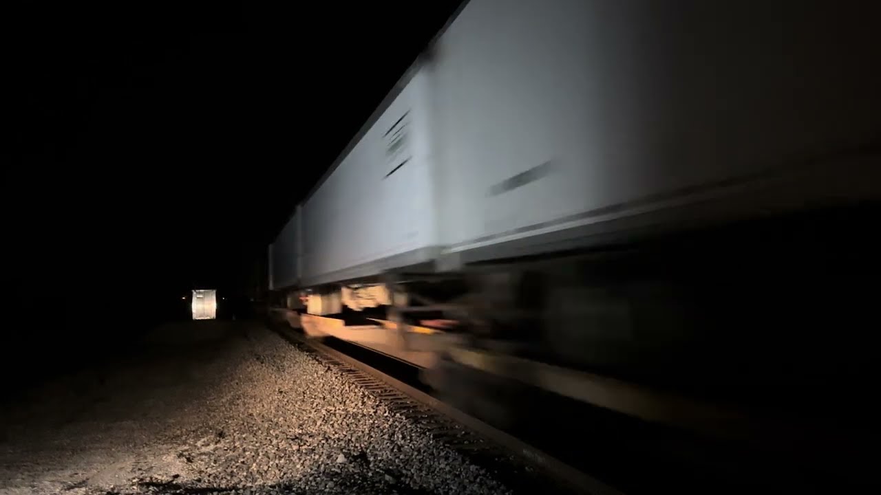 70 MPH Z Train HOWLS Through the Emptiness of Night