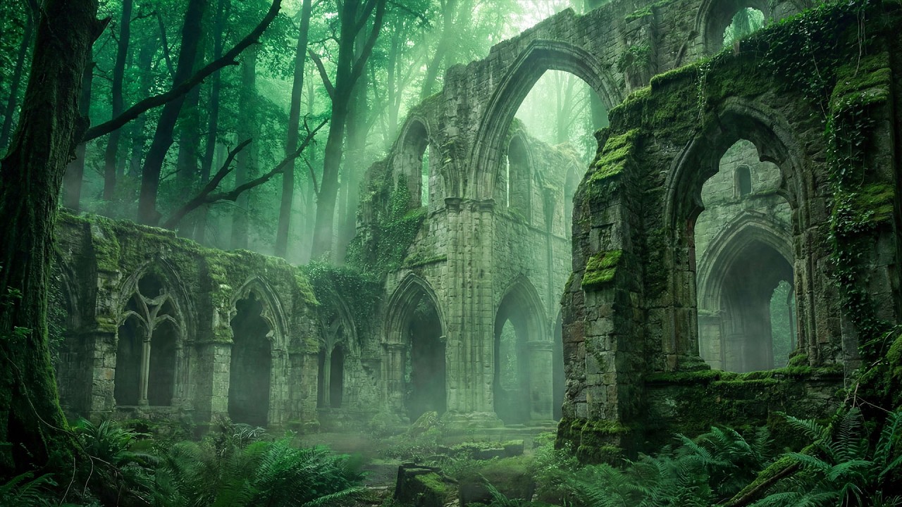Mystic Celtic Forest Ruins — Medieval Gothic Ambience for Sleep, Relax & Study