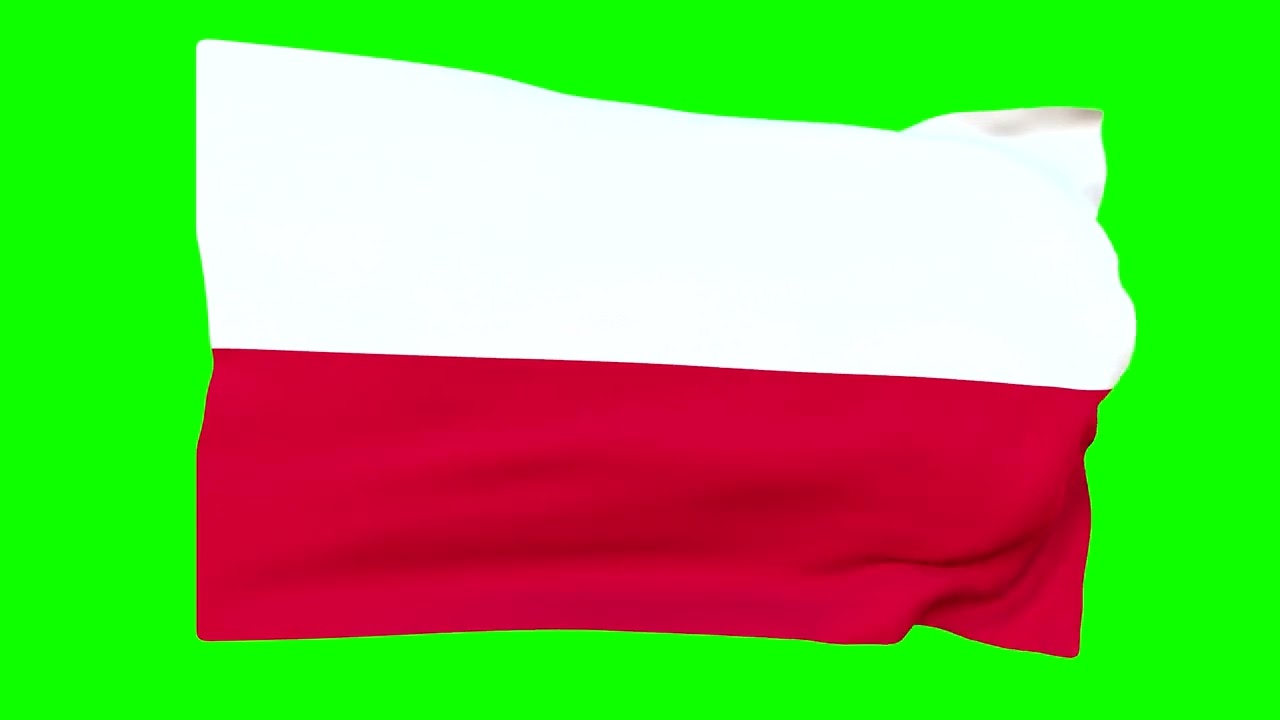 Green screen Poland flag