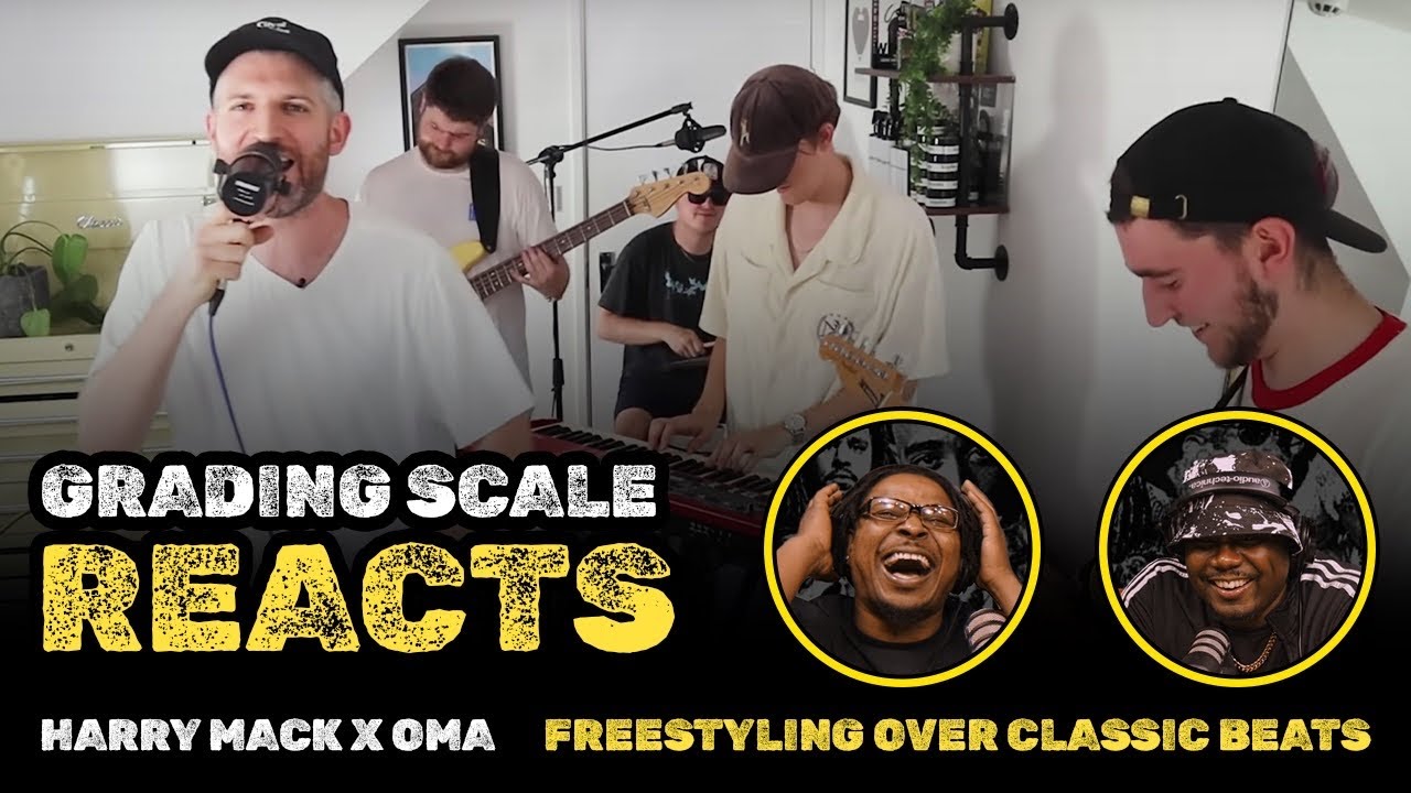 Harry Mack x OMA - Freestyling over classic beats - Grading Scale Reacts