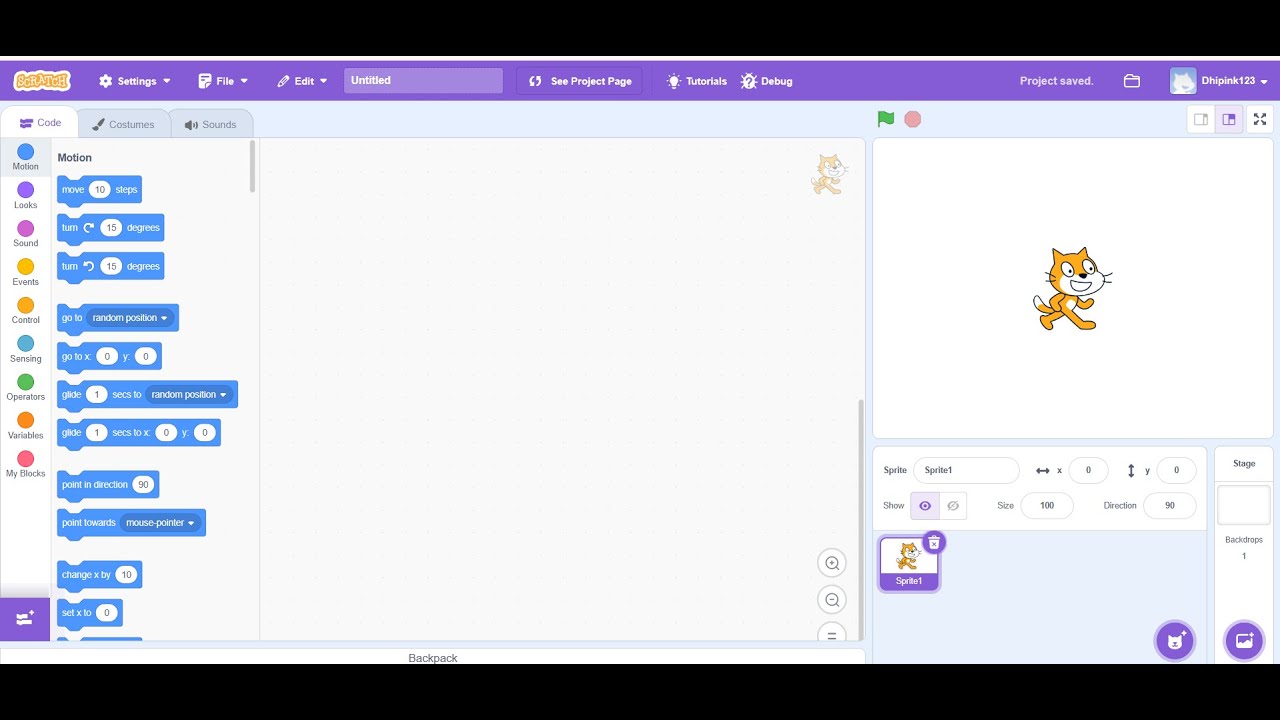 Basic scratch coding. Sparkle with fun gaming!.