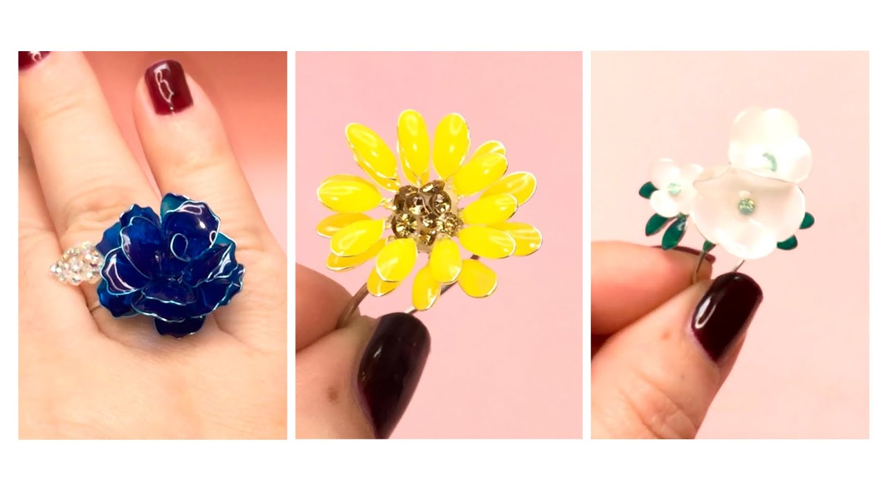 Flower Rings- UV Dipping- YouV- Dip Wire Art-  Resin Crafts