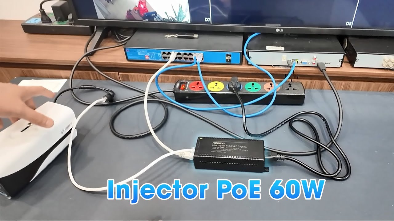 PoE Injector 60W băng thông Gigabit cho camera & thiết bị mạng: HX-PG60