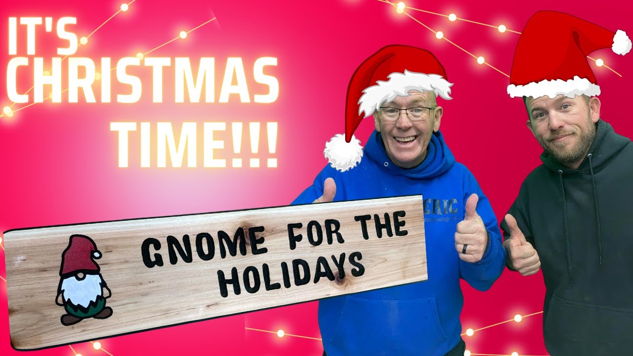 Making A Christmas Sign With Our Gnome Template - Hand Carved DIY Christmas Gift