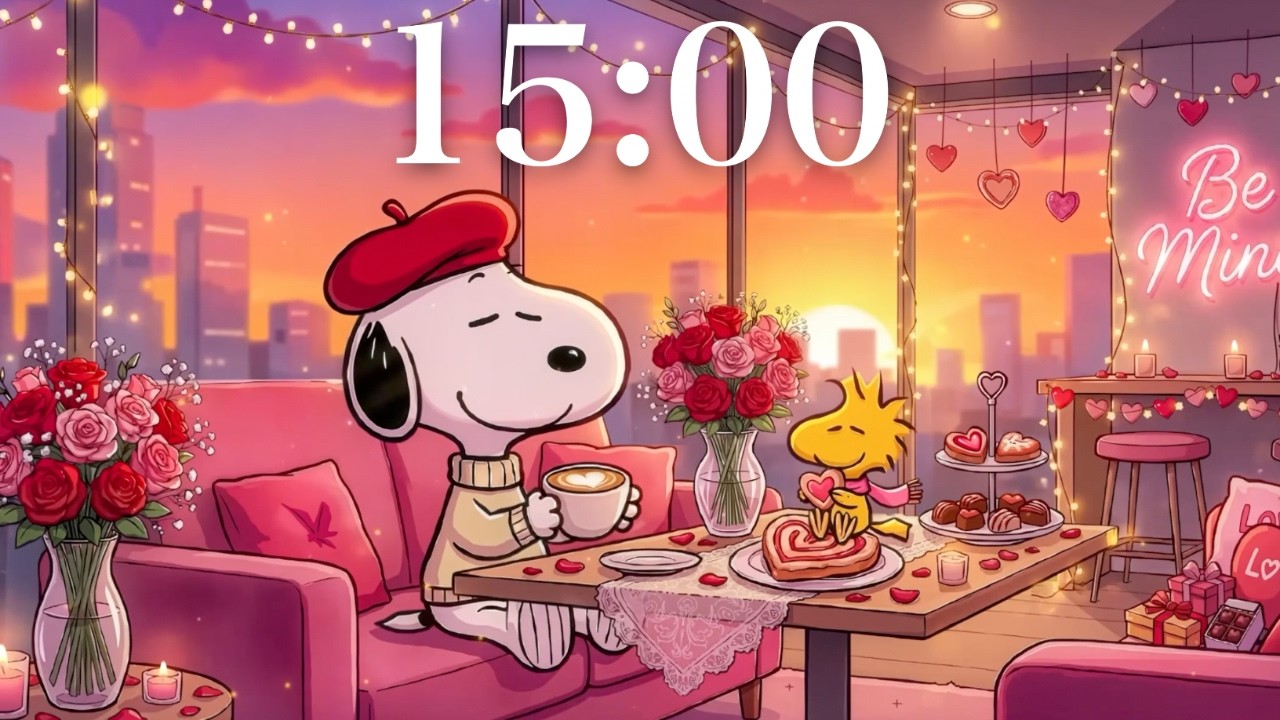 15 Minute Lofi Snoopy Valentine's Day Timer