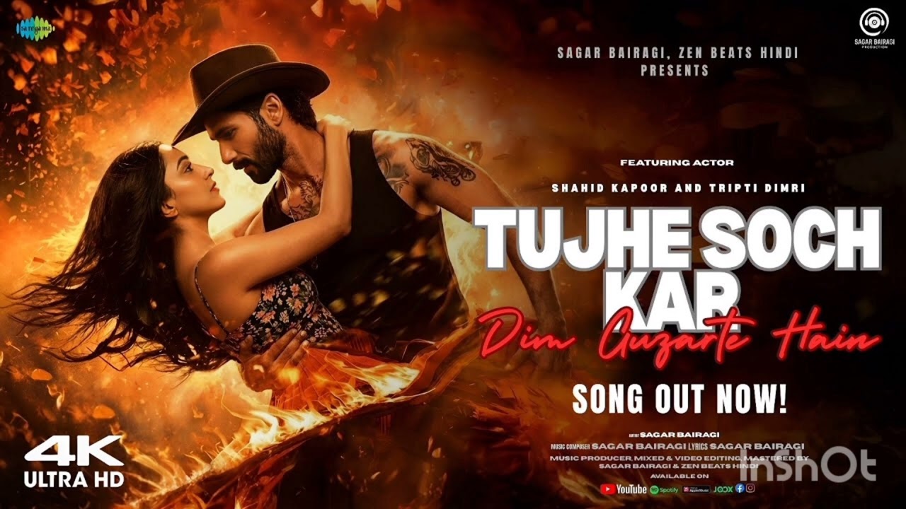 New Song 2026 | Tujhe Soch kar Din Guzarte Hai_ Official Song 4K | Shahid & Tripti | 