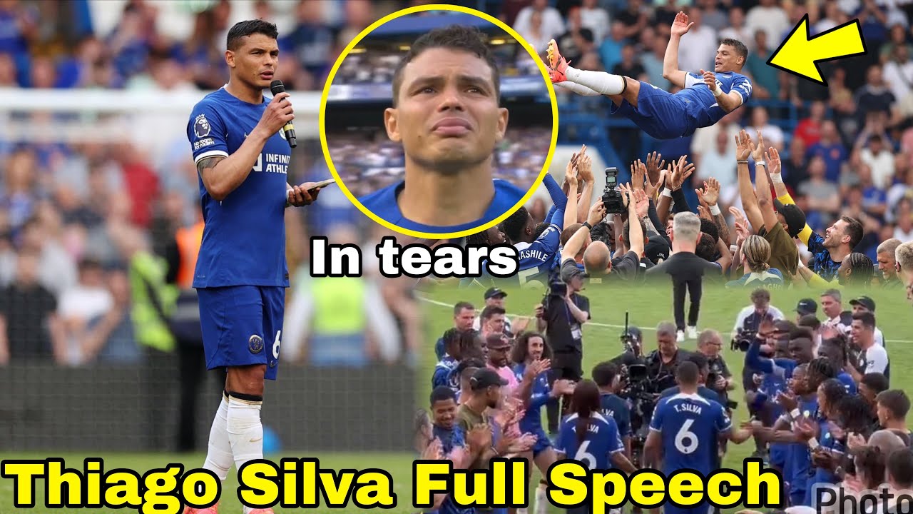 THIAGO SILVA FULL FAREWELL SPEECH IN ENGLISH | Guard of Honour and Celebration🔥Thiago Silva in Tears