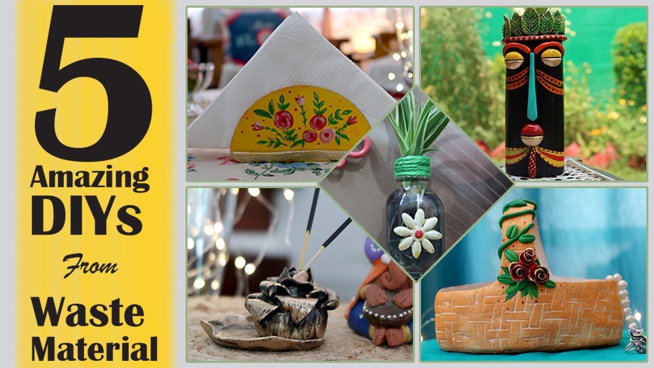 #Bestoutofwaste #recycle 5 Amazing DIYs from Waste Material | Old CD reuse