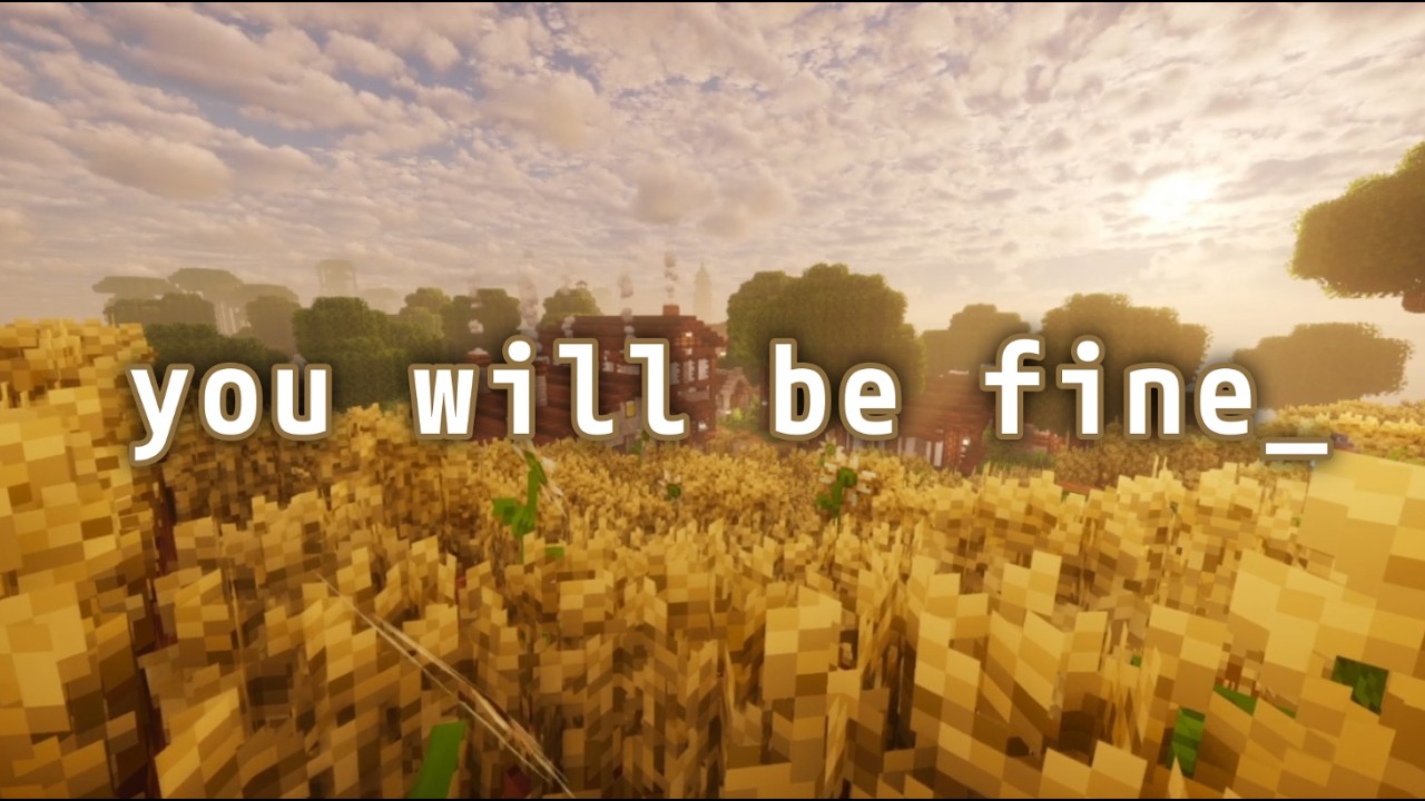 close your eyes, let it fade… (minecraft music w/cozy sunset)