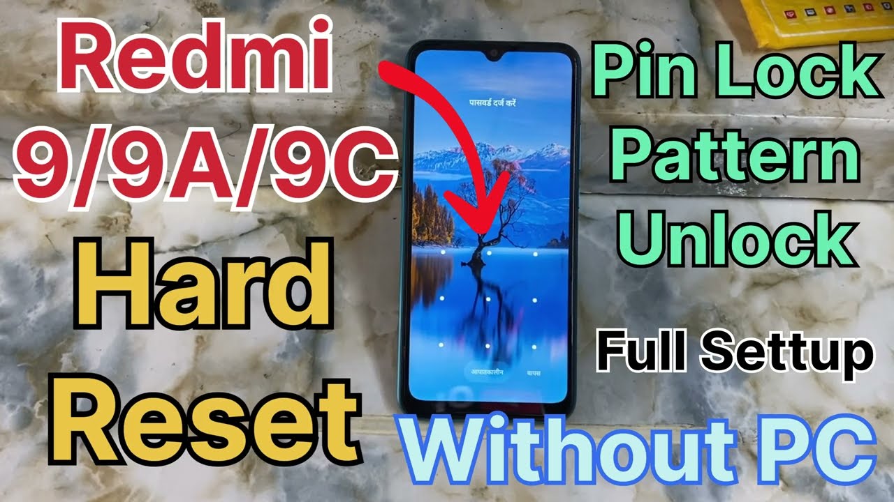 Redmi 9/9A/9C Hard Reset | How to Factory Reset/Pattern Unlock.