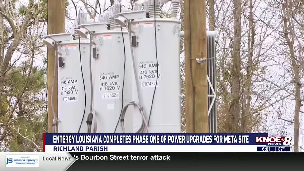 Entergy Louisiana completes Phase One of upgrades for Meta Data Center in Richland Parish