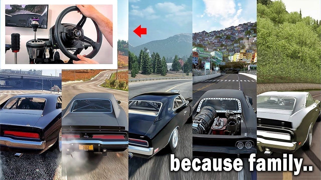 Drifting Dom's Charger in 5 DIFFERENT Games because family