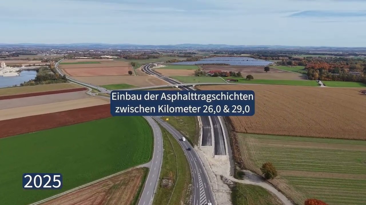 Baustart nach der Winterpause: A94-Neubauabschnitt Kirchham - Pocking