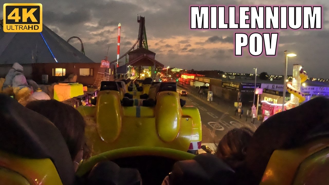 Millennium POV (Back Row, 4K 60FPS), Fantasy Island Vekoma Looping Coaster | Non-Copyright