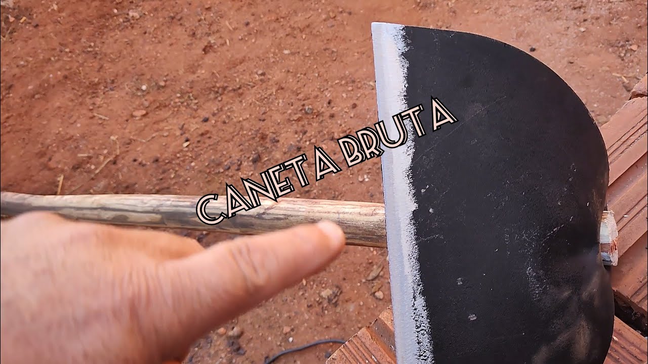 como encabar uma enxada (caneta das antigas)