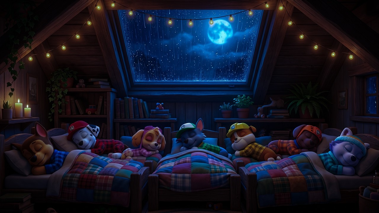 No ADs | Cozy Bunk Bed Sleep 🌙 Quiet City Night Ambience for Deep Sleep & Relaxation | Rainy Sound 2