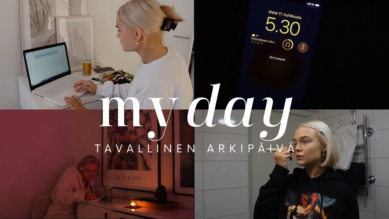 MY DAY - journalointia, yl&auml;kroppatreeni, helppo arkiresepti