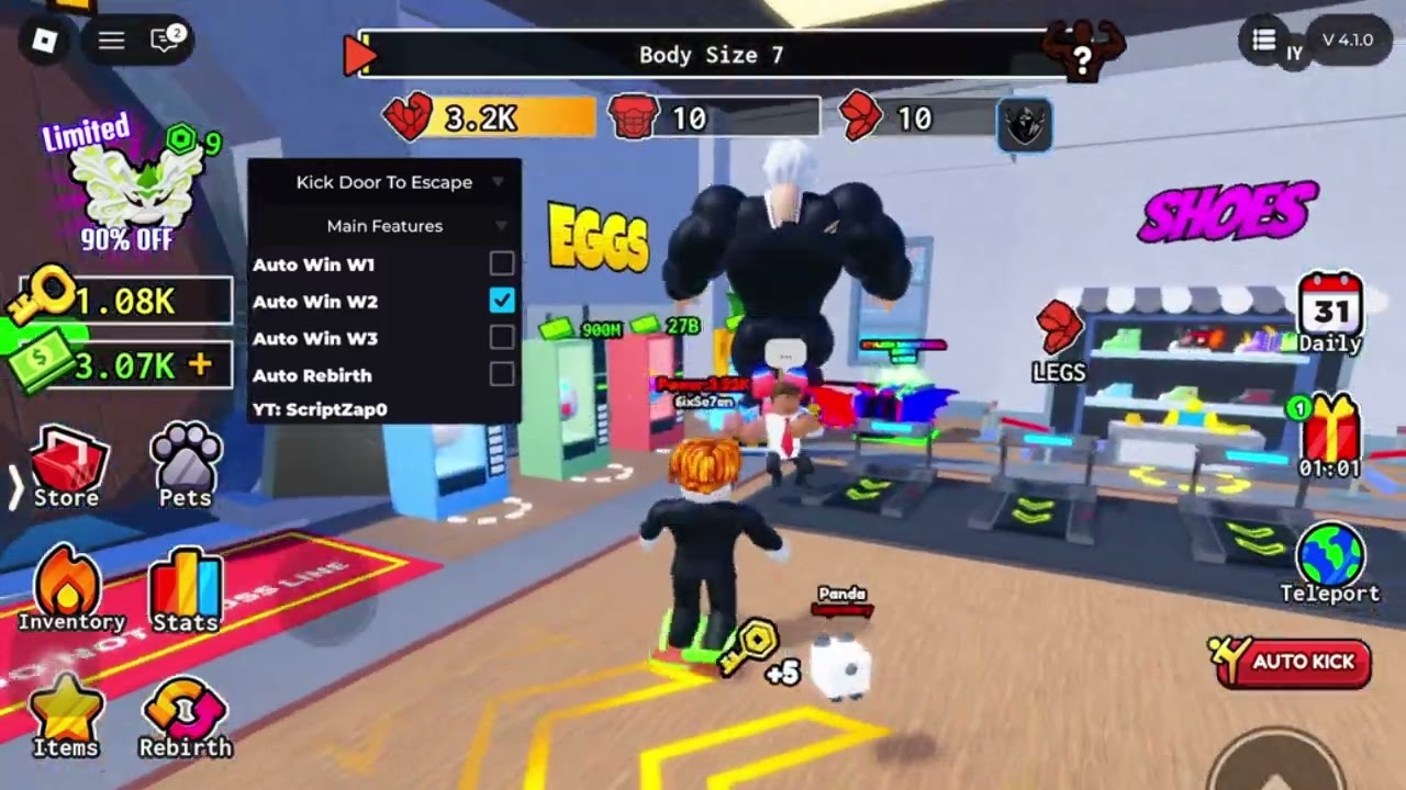 [🔑INF] Kick Door To Escape Script - Auto win world1, world2, world3 and more!