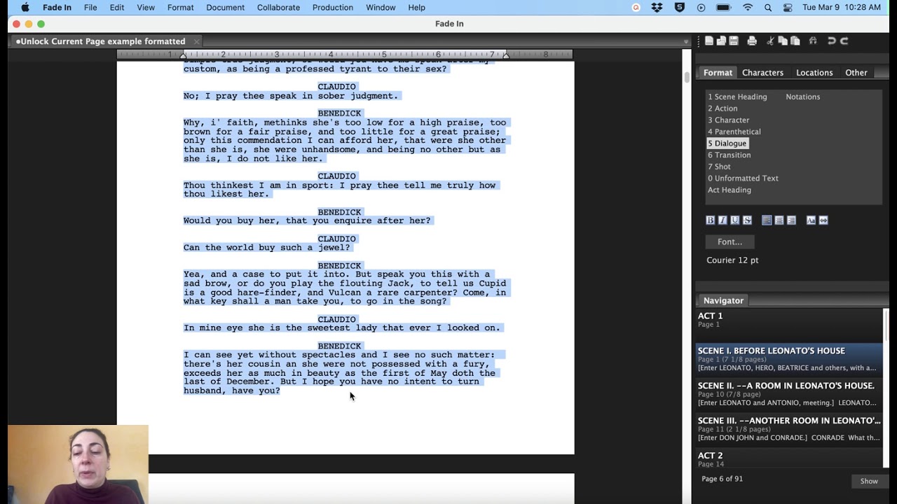 [ScriptCoord] Exploring the Lock Pages Function in Fade In