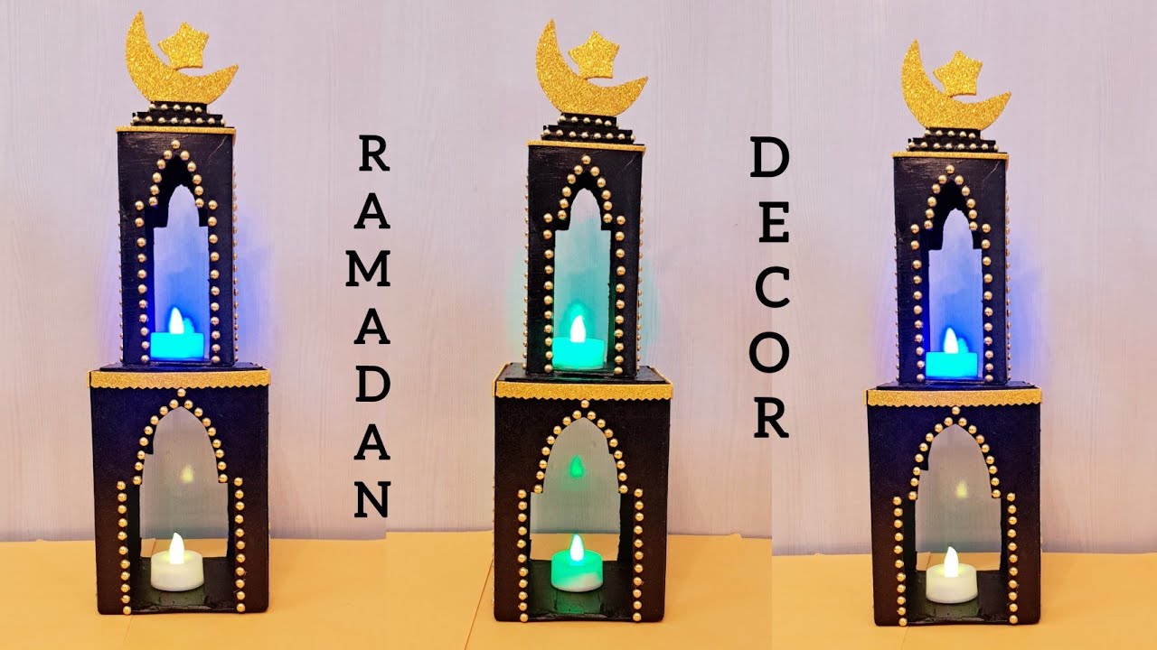 Diy ramadan decor idea | Diy Ramadan lantern | Ramadan craft #ramadandiy #youtubevideo #ramadan #diy