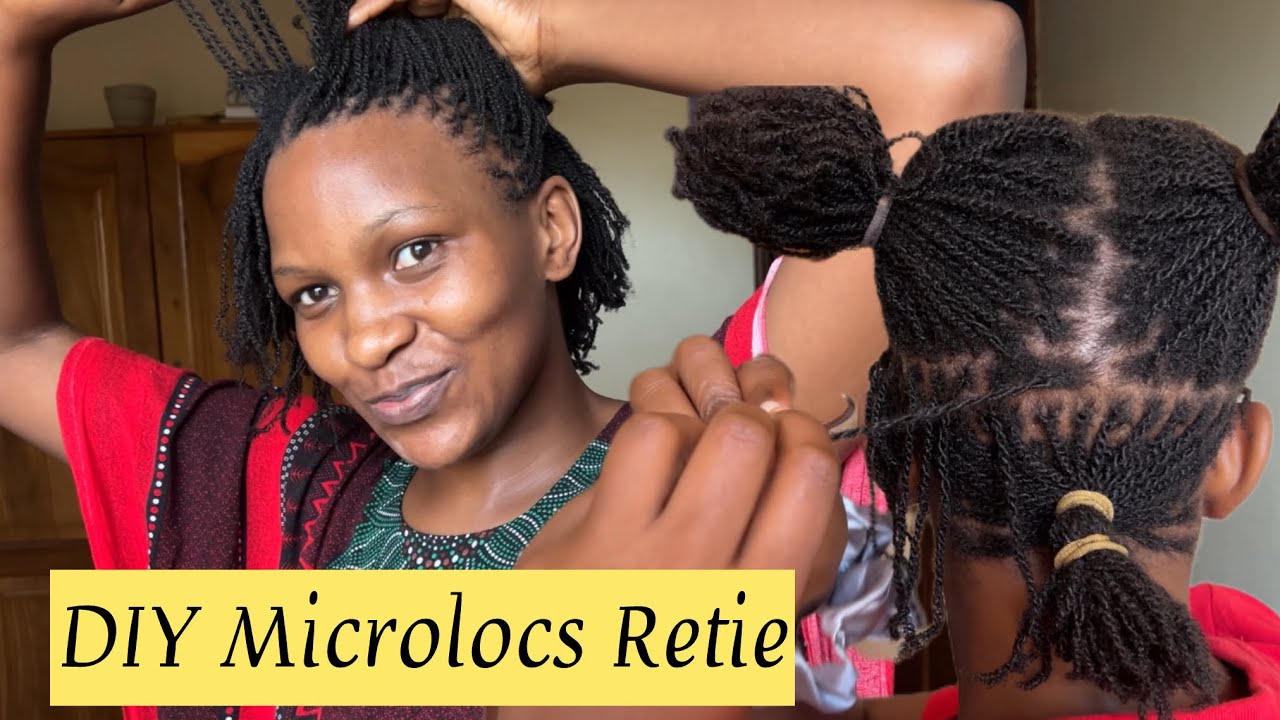 How to retie microlocs at home || DIY Microlocs Retie || DIY Microlocs journey 