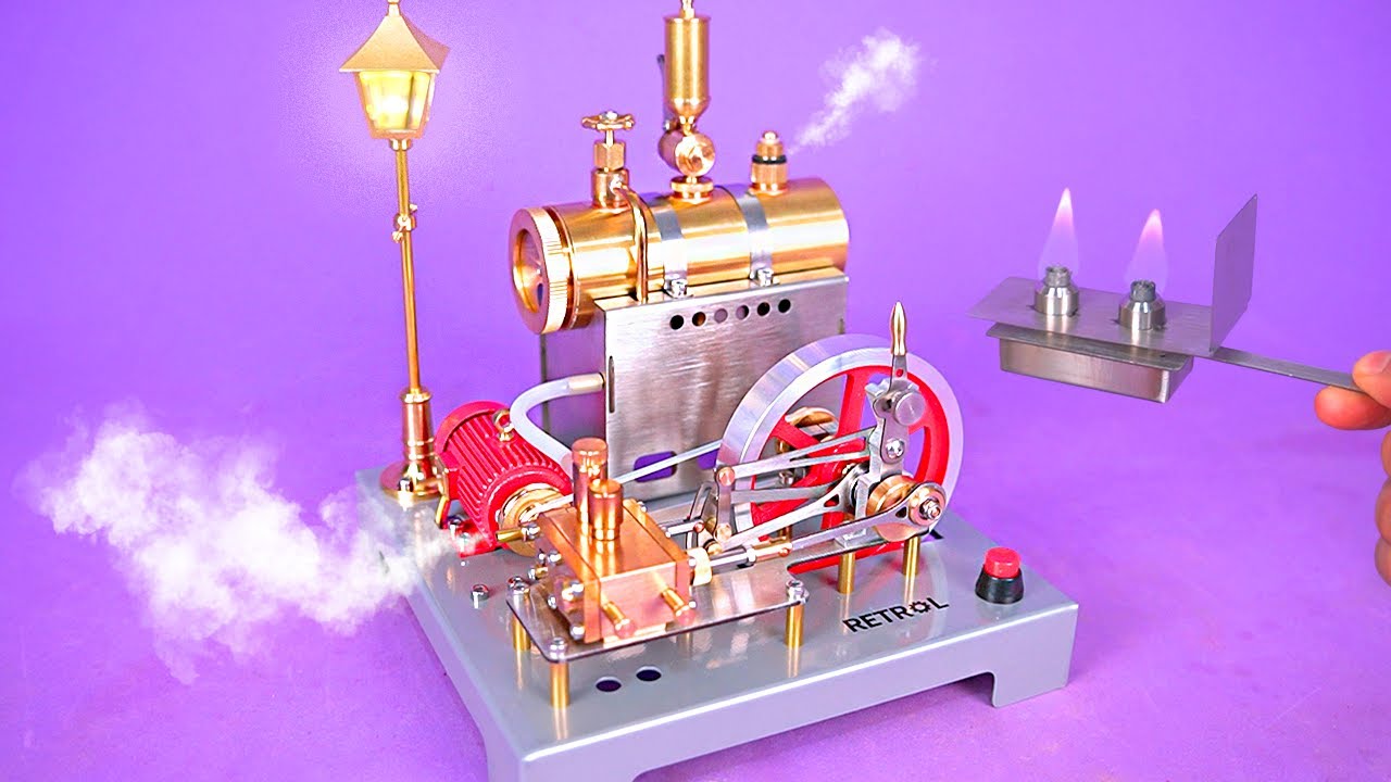 Assembling a Mini Metal Steam Engine and a Power Generator Street Lamp | Kit Model