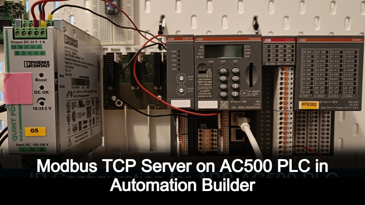 Modbus TCP Server Configuration on ABB AC500 PLC in Automation Builder