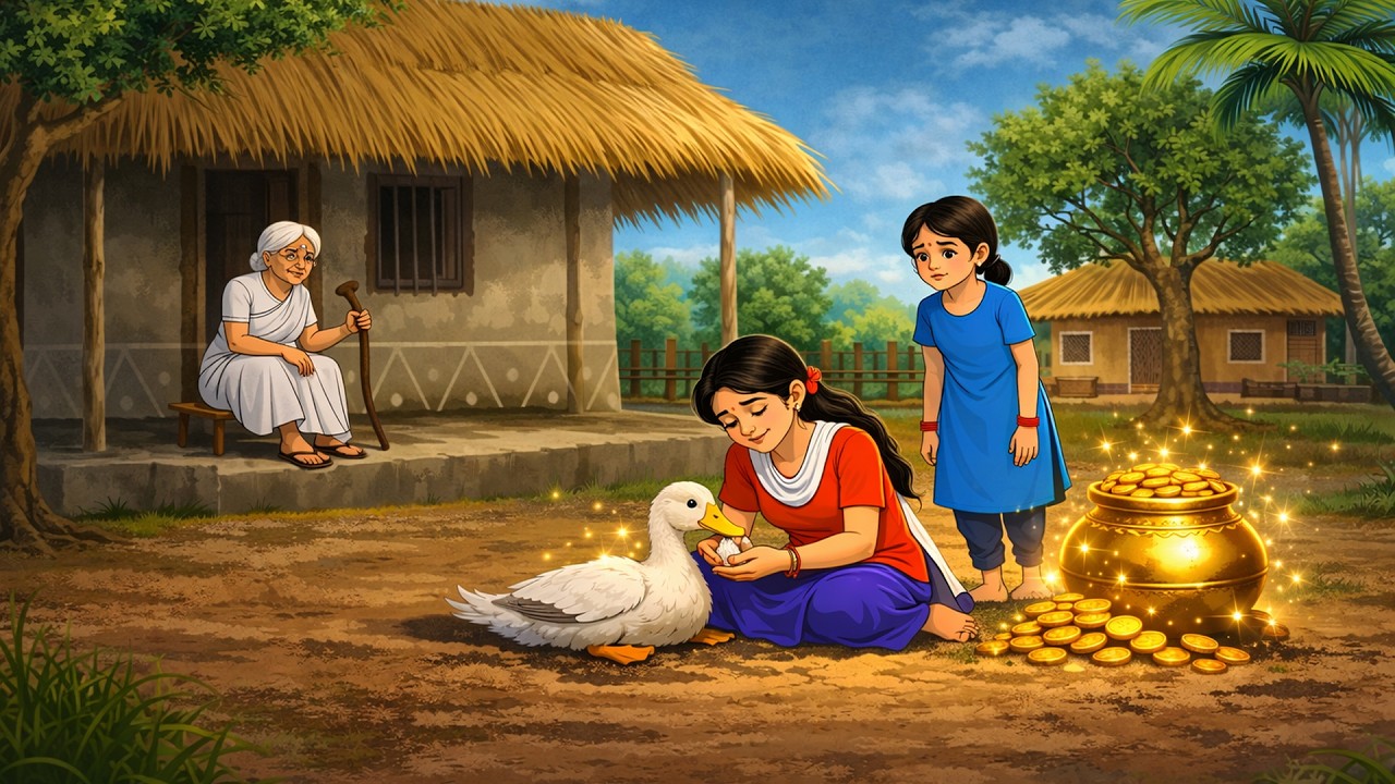 দুই বোনের জাদুর হাস,Bengali Moral Stories Cartoon। Bangla Golpo। Thakumar Jhuli । Creatoons