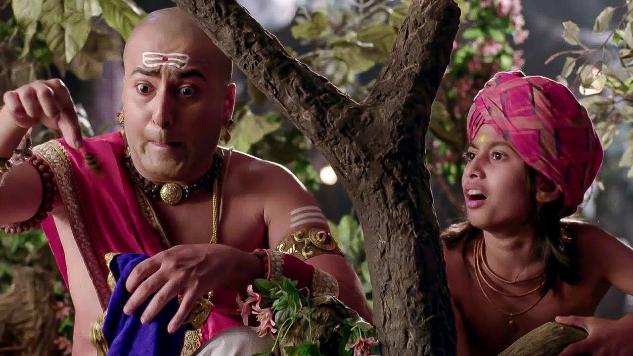 पंडित रामा कृष्ण ने की पहलवान को कीड़े से डराने की कोशिश || Tenali Rama || Full Ep-107