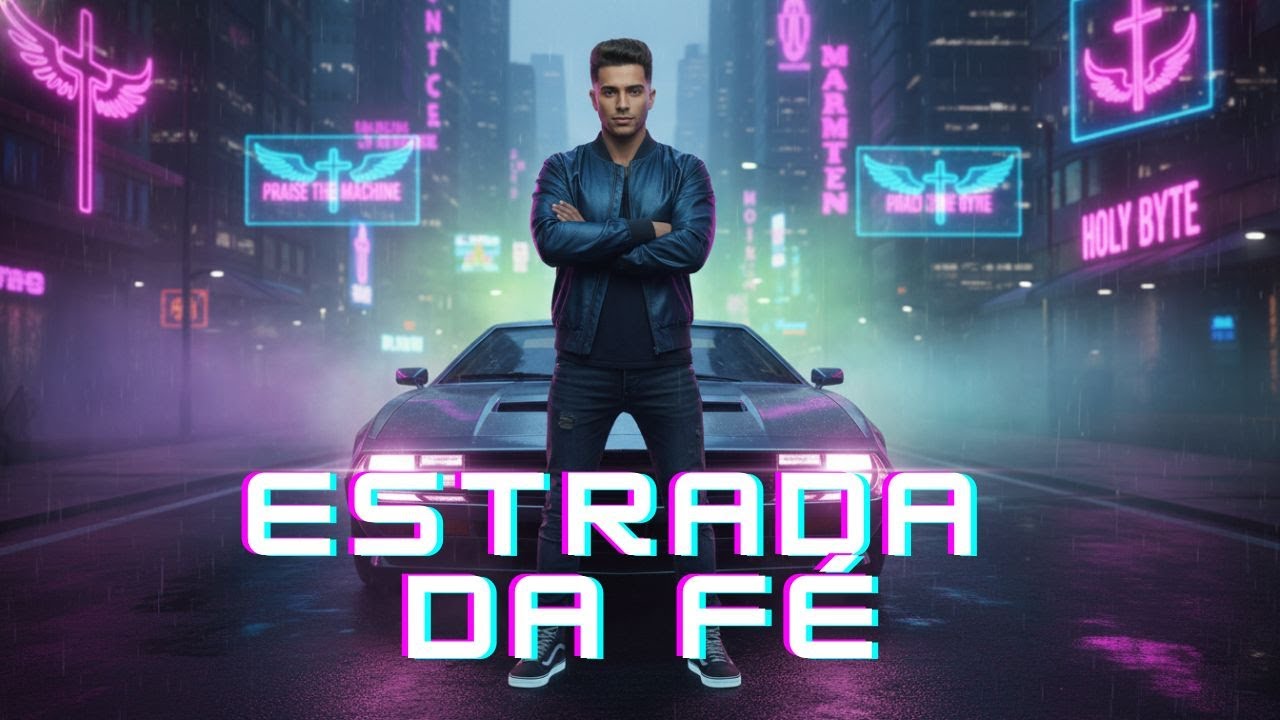 Estrada da Fé: Dirigindo Guiado pelo Espírito Santo | Música Gospel Estilo Anos 80 | Cyber-Gospel