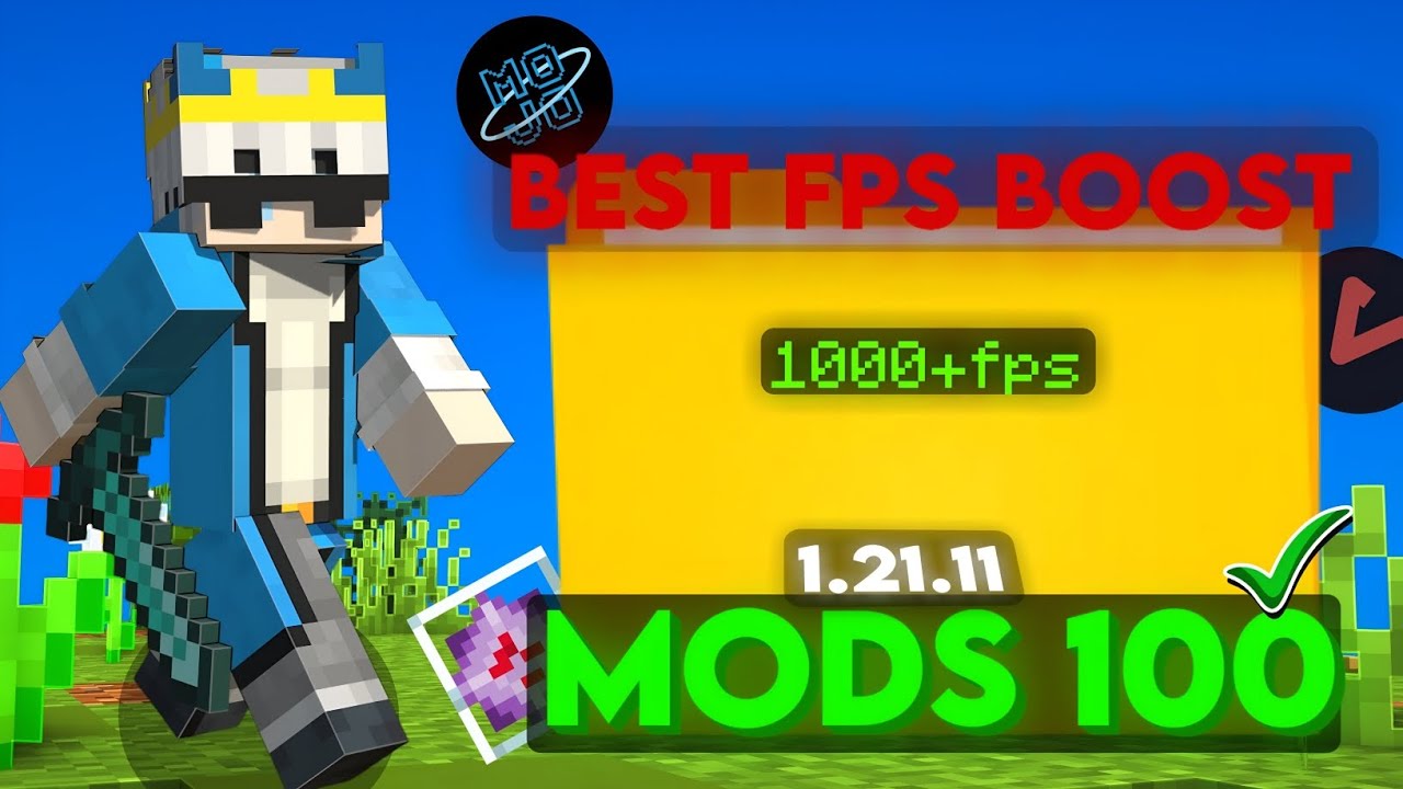 I made the best fps boost mods for 1.21.11 Mojo launcher | 1000+ fps with vulkan mod | lag fix 🚀