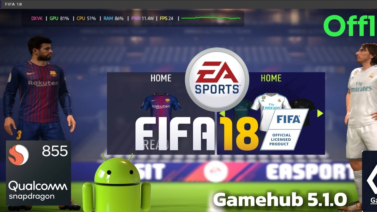 FIFA 18 on Snapdragon 855 🔥 | Real PC Gameplay on Android Using GameHub