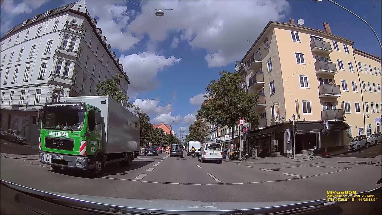 Driving from A8 Kreuz München Süd to Parkhaus Oberpollinger
