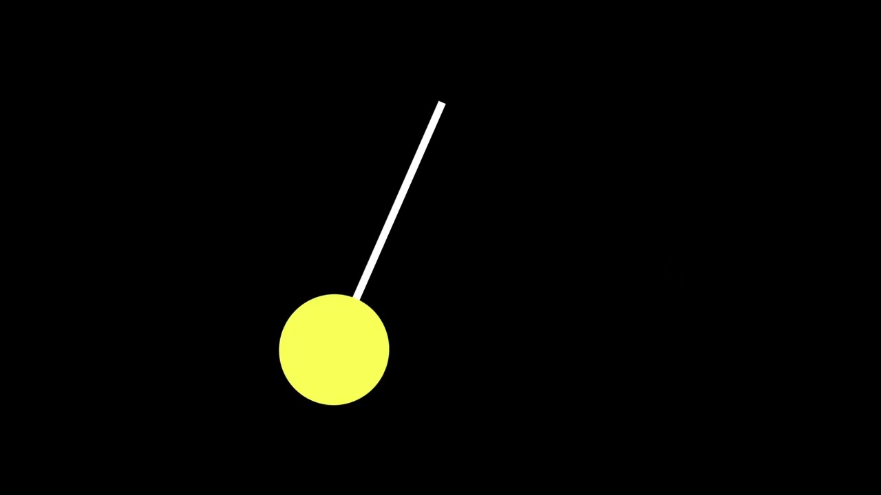 Pendulum swinging